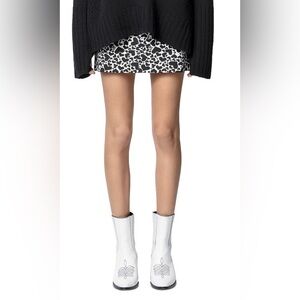 NWT Zadig & Voltaire Heart Print Mini Skirt - Size 36 / S